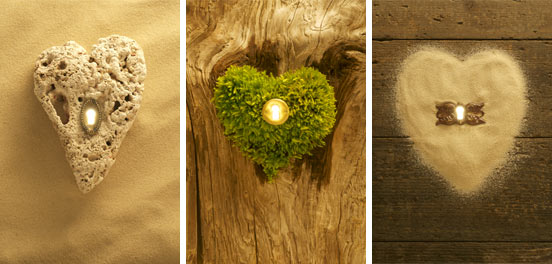 Love is the key: Coral Heart, Sand Heart, Moss Heart